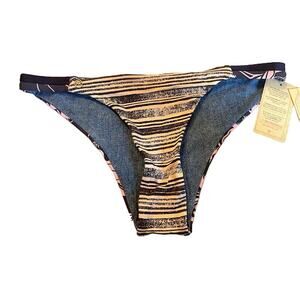 Maaji Jazz Band Reversible Bikini Bottoms - Size L - NWT
